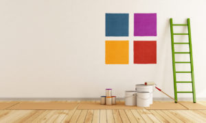 Select color swatch to paint wall