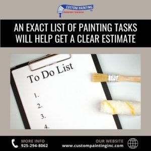 An Exact List of Painting Tasks Will Help Get a Clear Estimate