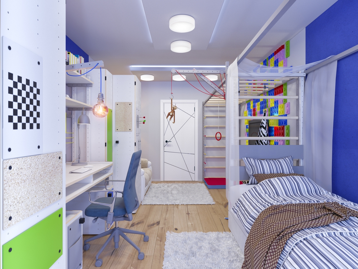 rendering of interior design children's room